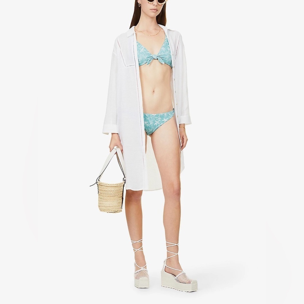 NWOT Eberjey Women’s Ursula Bikini Bottoms Ocean Bay / Size M